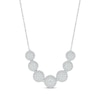 Thumbnail Image 1 of Round-Cut Multi-Diamond Smile Necklace 1 ct tw 10K White Gold 18”