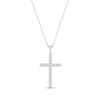 Thumbnail Image 1 of Diamond Cross Necklace 1/15 ct tw Sterling Silver 18”