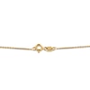 Thumbnail Image 4 of Baguette & Round-Cut Diamond Circle Necklace 1/6 ct tw 10K Yellow Gold 18”