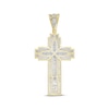 Thumbnail Image 4 of Men's Black & White Diamond Cross Charm 1 ct tw 10K Yellow Gold