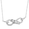 Thumbnail Image 1 of Diamond Three-Stone Infinity Necklace 1/4 ct tw 10K White Gold 18"