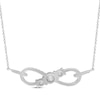 Thumbnail Image 3 of Diamond Three-Stone Infinity Necklace 1/4 ct tw 10K White Gold 18"