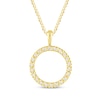 Thumbnail Image 1 of Diamond Ribbon Open Circle Necklace 1/4 ct tw 10K Yellow Gold 18&quot;