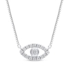 Thumbnail Image 1 of Diamond Evil Eye Necklace 1/20 ct tw 10K White Gold 18&quot;