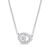 Thumbnail Image 2 of Diamond Evil Eye Necklace 1/20 ct tw 10K White Gold 18&quot;