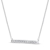 Thumbnail Image 1 of Diamond Horizontal Bar Necklace 1/8 ct tw 10K White Gold 18"