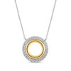 Thumbnail Image 0 of Diamond Double Open Circle Necklace 1/8 ct tw 10K Two-Tone Gold 18"