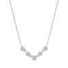 Thumbnail Image 1 of Diamond Five-Stone Bezel Necklace 1/10 ct tw 10K White Gold 18&quot;