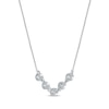 Thumbnail Image 1 of Diamond Five-Stone Bezel Necklace 1/10 ct tw 10K White Gold 18"