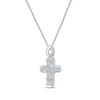 Thumbnail Image 2 of Diamond Cross Necklace 1/20 ct tw 10K White Gold 18&quot;