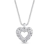 Thumbnail Image 0 of Diamond Heart Charm Necklace 1/15 ct tw 10K White Gold 18"