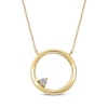 Thumbnail Image 1 of Open Circle Diamond Accent Necklace 10K Yellow Gold 18&quot;