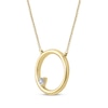 Thumbnail Image 2 of Open Circle Diamond Accent Necklace 10K Yellow Gold 18&quot;