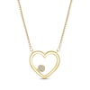 Thumbnail Image 1 of Diamond Accent Heart Outline Necklace 10K Yellow Gold 18&quot;