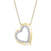 Thumbnail Image 2 of Diamond Tilted Heart Necklace 1/10 ct tw 10K Yellow Gold 18&quot;