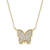 Thumbnail Image 0 of Diamond Butterfly Necklace 1/20 ct tw 10K Yellow Gold 18"
