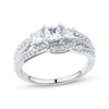 Thumbnail Image 1 of Princess-Cut Diamond Three-Stone Engagement Ring 1 ct tw 14K White Gold