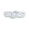 Thumbnail Image 3 of Princess-Cut Diamond Three-Stone Engagement Ring 1 ct tw 14K White Gold