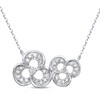 Thumbnail Image 1 of Diamond Trefoils Necklace 1/4 ct tw 10K White Gold 18&quot;