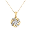 Thumbnail Image 1 of Diamond Love Knot Necklace 1/5 ct tw 10K Yellow Gold 18&quot;