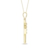 Thumbnail Image 3 of Baguette & Round-Cut Diamond Cross Necklace 1/3 ct tw 10K Yellow Gold 18&quot;