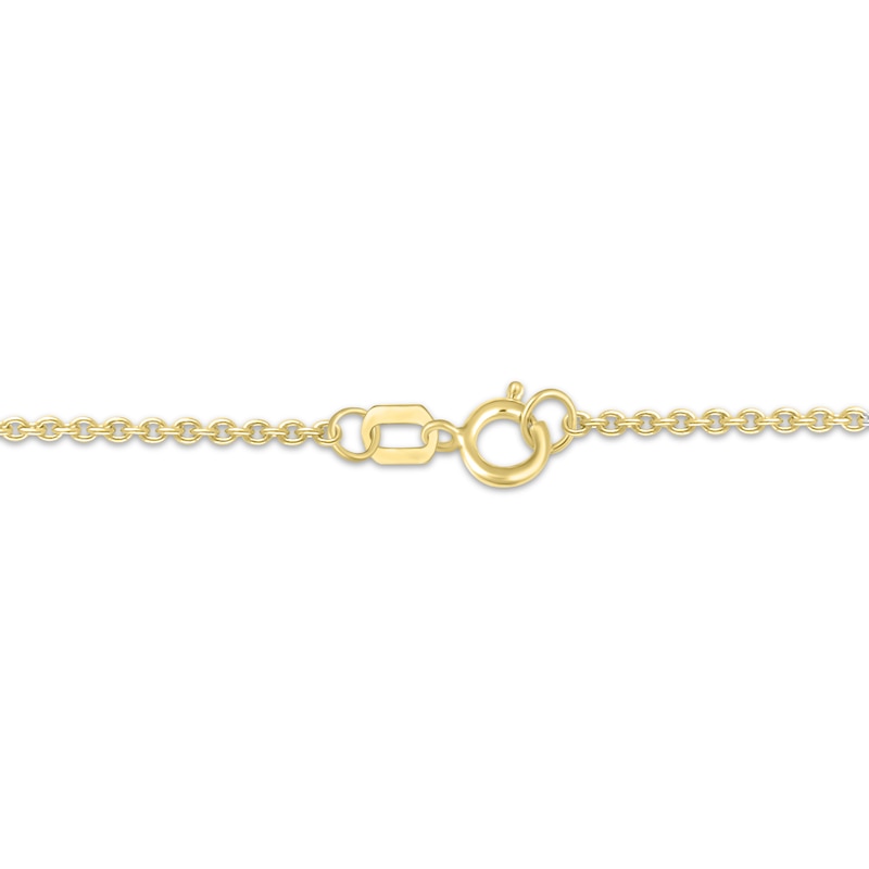 Main Image 5 of Baguette & Round-Cut Diamond Cross Necklace 1/3 ct tw 10K Yellow Gold 18&quot;