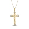 Thumbnail Image 1 of Diamond Accent Chain Link Cross Necklace 10K Yellow Gold 18&quot;