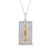 Thumbnail Image 1 of Diamond Our Lady of Guadalupe Necklace 1/10 ct tw 10K Two-Tone Gold 18&quot;