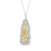 Thumbnail Image 2 of Diamond Our Lady of Guadalupe Silhouette Necklace 1/8 ct tw 14K Two-Tone Gold 18&quot;