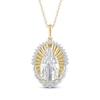 Thumbnail Image 0 of Diamond Our Lady of Guadalupe Necklace 1/8 ct tw 14K Two-Tone Gold 18"