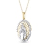 Thumbnail Image 1 of Diamond Our Lady of Guadalupe Necklace 1/8 ct tw 14K Two-Tone Gold 18"