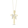 Thumbnail Image 2 of Diamond Draped Cross 1/20 ct tw 10K Yellow Gold 18&quot;