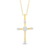 Thumbnail Image 0 of Diamond Cross Necklace 1/10 ct tw 10K Yellow Gold 18"