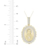 Thumbnail Image 2 of Diamond Sacred Heart of Jesus Charm 1/6 ct tw 10K Yellow Gold 18&quot;