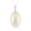 Thumbnail Image 1 of Diamond Our Lady of Guadalupe Openwork Oval Necklace 1/5 ct tw 10K Yellow Gold 18&quot;