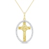 Thumbnail Image 1 of Diamond Crucifix Necklace 1/10 ct tw 10K Yellow Gold 18&quot;