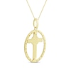 Thumbnail Image 3 of Diamond Crucifix Necklace 1/10 ct tw 10K Yellow Gold 18&quot;