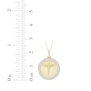 Thumbnail Image 2 of Diamond Caduceus Disc Necklace 1/8 ct tw 10K Yellow Gold 18"