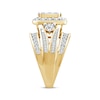 Thumbnail Image 2 of Princess & Baguette-Cut Diamond Engagement Ring 2 ct tw 10K Yellow Gold