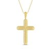 Thumbnail Image 3 of Diamond Cross Necklace 1/2 ct tw 10K Yellow Gold 18&quot;