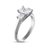 Thumbnail Image 1 of THE LEO Diamond Emerald-Cut & Princess-Cut Three-Stone Engagement Ring 1-1/2 ct tw 14K White Gold