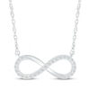 Thumbnail Image 1 of Diamond Horizontal Infinity Necklace 1/5 ct tw 10K White Gold 18&quot;