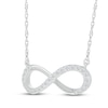 Thumbnail Image 2 of Diamond Horizontal Infinity Necklace 1/5 ct tw 10K White Gold 18&quot;