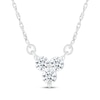Thumbnail Image 0 of Diamond Three-Stone Necklace 1/6 ct tw 10K White Gold 18"