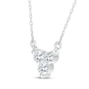Thumbnail Image 1 of Diamond Three-Stone Necklace 1/6 ct tw 10K White Gold 18"