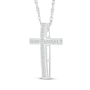 Thumbnail Image 2 of Diamond Traditional Cross Necklace 1/15 ct tw Sterling Silver