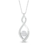 Thumbnail Image 1 of Multi-Diamond Twist Infinity Necklace 1/4 ct tw 10K White Gold 18&quot;