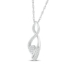 Thumbnail Image 2 of Multi-Diamond Twist Infinity Necklace 1/4 ct tw 10K White Gold 18&quot;