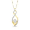 Thumbnail Image 1 of Multi-Diamond Twist Infinity Necklace 1/4 ct tw 10K Yellow Gold 18&quot;