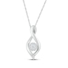 Thumbnail Image 1 of Multi-Diamond Infinity Cluster Necklace 1/10 ct tw 10K White Gold 18&quot;